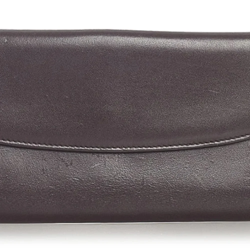 Gucci Vintage Brown Leather Long Wallet — Interlocking G